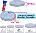 No Lost Pads! Felt Chair Leg Glides