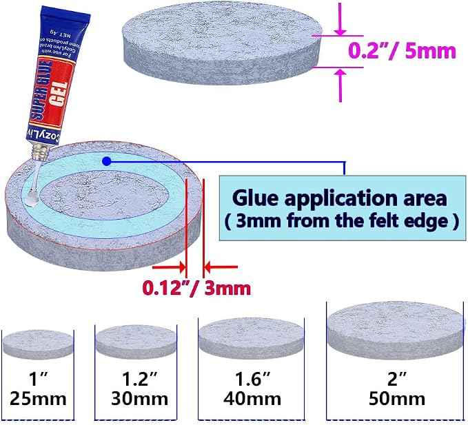 No Lost Pads! Felt Chair Leg Glides