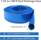 1 1/2 IN x 100 FT Pool Backwash Hose, Heavy Duty Flat Discharge Hose, Weather - Image 4