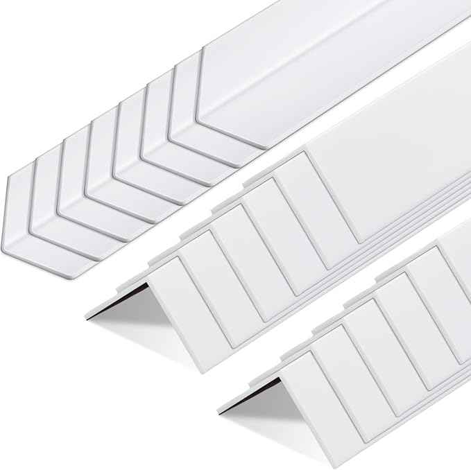 Sasylvia 20 Pcs Wall Corner Protector Guards, Vinyl 1-1/8 x 48 Inches Corner