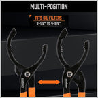 HORUSDY 12" Adjustable Oil Filter Pliers, Adjustable Oil Filter Wrench Removal - Image 5