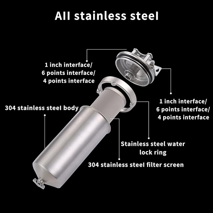 Amwater NSF/ANSI 42 Certification Jumbo Stainless Steel Filter Housing - Image 5