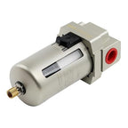SNS 1/2" NPT Compressed Air Line Filter, 5 Micron Brass Element, Poly Bowl - Image 5