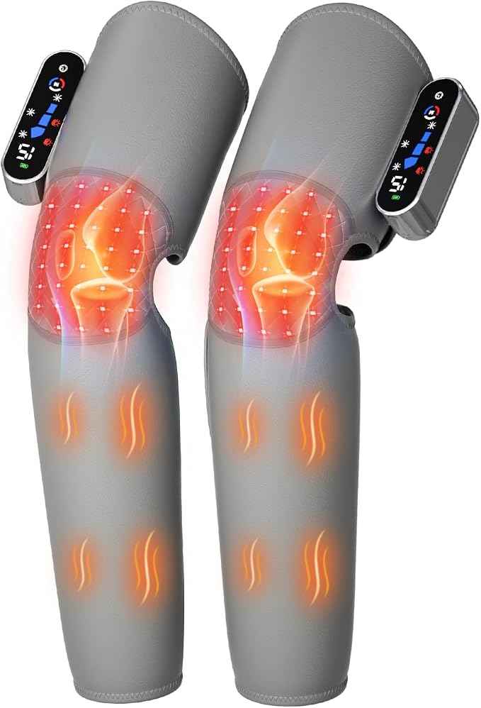 yoyomax Leg Massager with Heat, Adjustable Calf Thigh Knee Massager