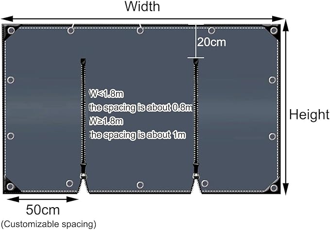 Curtain Patio Enclosure with Zippe, Heavy Duty PVC Transparent Tarpaulin Side - Image 7