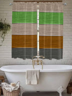 Farm Gray Green Brown Wood Grain Window Valance Curtains, Rustic Wooden Plank - Image 5
