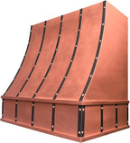 CT Copper Tailor Sloped Copper Vent Hood Wall Mount, 1260 CFM Exhaust Fan - Image 2