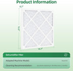 HEPA550 MERV-10 Air Filter Replacement 14.8" x 13.7" x 0.8", 5-Pack
