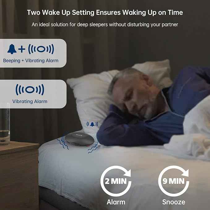 DreamSky Vibrating Alarm Clock for Heavy Sleepers