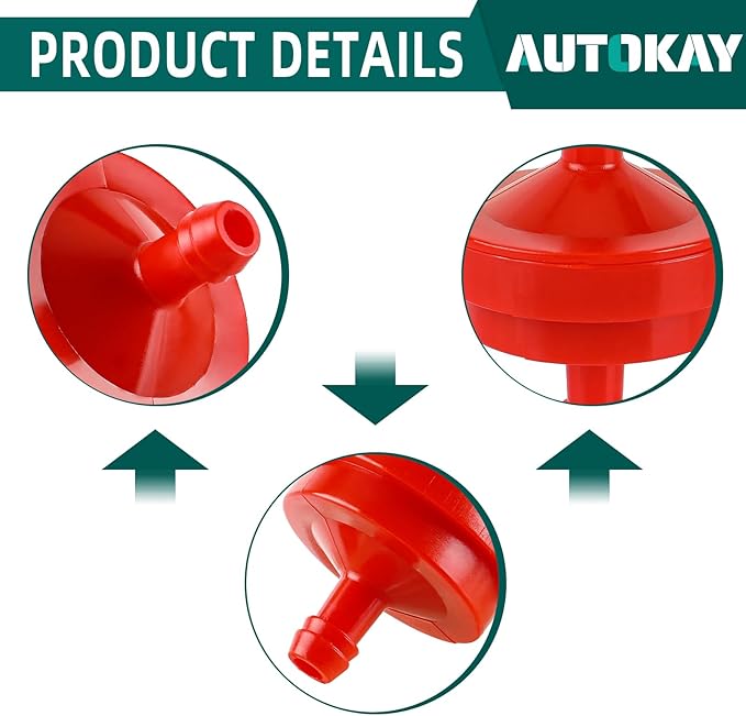 AUTOKAY Lawn Mower 1/4" Inline Gas Fuel Filter Compatible - Image 5