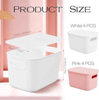 Hoolerry 8 Pieces Colorful Storage Bins