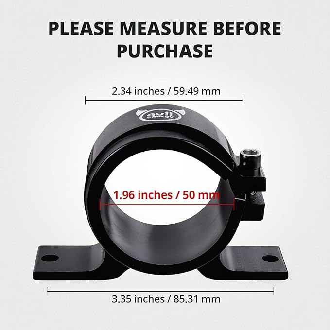 EVIL ENERGY 50MM Fuel Filter Mounting Bracket, Fuel Pump Clamp Holder 2PCS - Image 4