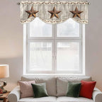 Western Texas Star Retro Tie Up Valance Curtains - Image 3