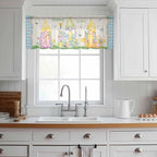 Easter Sheer Valances for Windows 54"x18", Light Filtering Kitchen Curtains - Image 3
