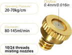 KUWAN 0.016" Orifice (0.4mm) Thread UNC 10/24 Brass Misting Nozzles