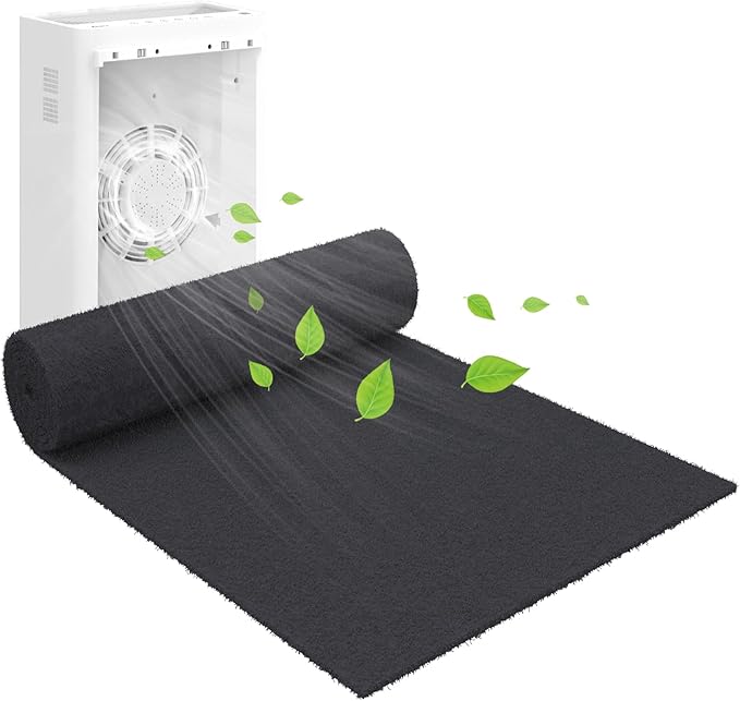 Cut to Fit Carbon Air Purifier Filter Roll, Carbon Pad Replacement by Demiwise