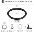 Generic Pool Filter Diaphragm Gasket ECX1105, Shaft kit ECX1014A and - Image 3