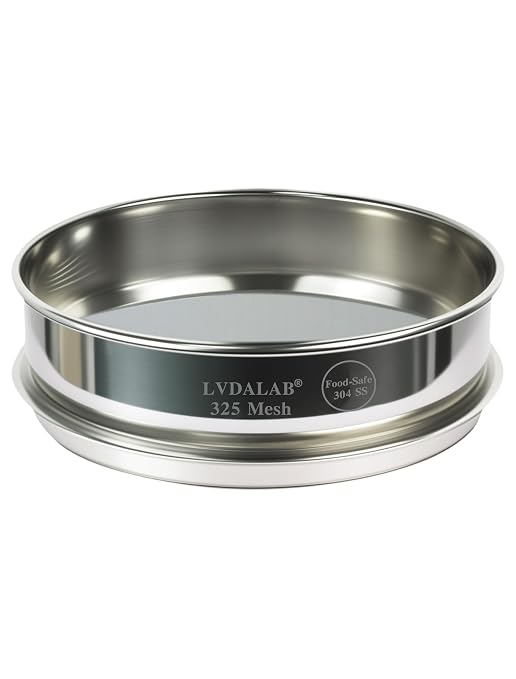 All 304 Stainless Steel 325 Mesh Test Sieve, 8 Inch/20cm Diameter, Fine Micron by LVDALAB