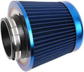 Cold Air Intake Filter, High Performance, Washable Filter, Clamp-On Replacement by MUGERACING