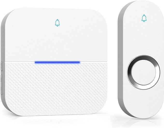 AIDA Lighted Wireless Doorbell for Home, Waterproof Battery Doorbell 1