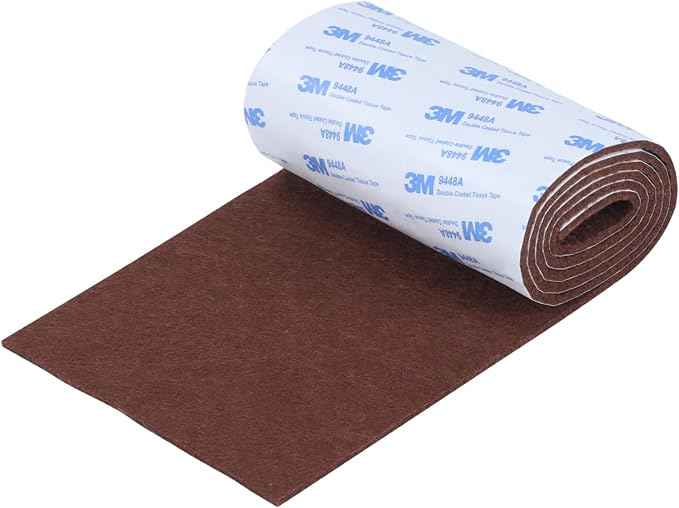 Felt Furniture Pads, Non Slip Self Adhesive Cuttable Felt Tape Brown Heavy Duty