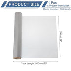 uxcell 500 Mesh 79" x 12" Woven Wire Mesh, 304 Stainless Steel Air Vent Filter - Image 2