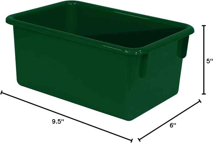 Wood Designs Cubby Storage Bin, Heavy Duty Plastic Containers