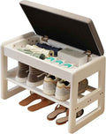 AQIMUELE Small Shoe Rack Bench, 2 Tiers Shoe Bench