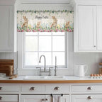 Easter Sheer Valances for Windows 42"x12", Light Filtering Kitchen Curtains - Image 3