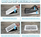 6 Pack 4"x12" Floor Register Trap Cover Screen Air Vent Cover Mesh Filter for Home Floor Register Net Trap - Field & Pure