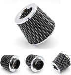 Universal Clamp-On Cold Intake Cone Air Filter 3", Washable Filter, High Flow by AotoKoop