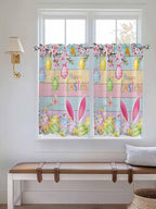 Colorful Easter Kitchen Curtains 54 Inches length, Spring Watercolor Bunny Egg - Image 4