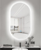 Oval LED Illuminated Bathroom Mirror, Wall-mounted Vanity Makeup Mirror - Image 7