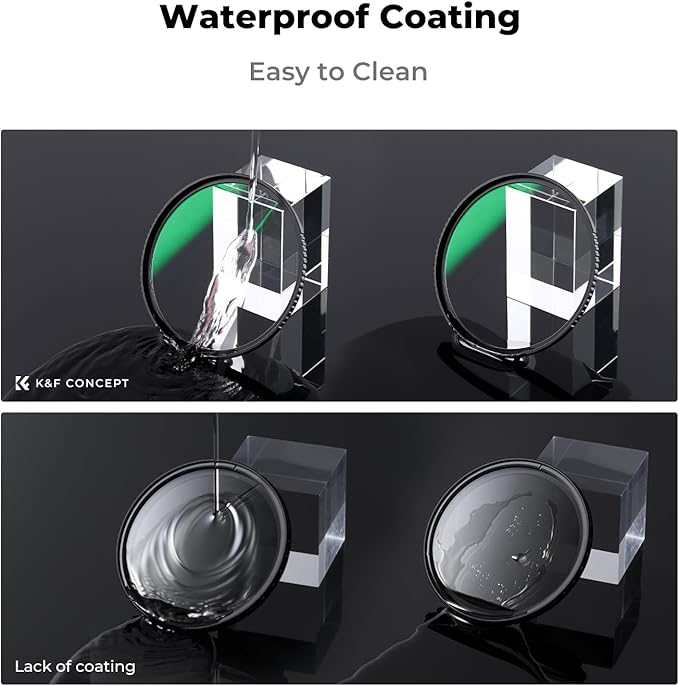 K&F CONCEPT 52mm CPL MCUV ND1000 Lens Filter 2 Lens Caps Kits Waterproof - Image 5