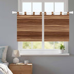Brown Western Kitchen Curtains 36 Inch Length, Small Window Curtains Tab Top - Image 9