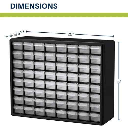 Akro-Mils 64-Drawer Plastic Drawer Storage Cabinet
