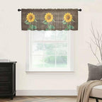 Summer Sunflower Sheer Valance Curtains - Image 5