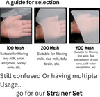 Kitchen Ultra-Fine Nylon Mesh Strainer I Filter Spoon Sieve - Image 2