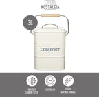KitchenCraft Living Nostalgia Kitchen Compost Bin, 16.5 x 12 x 24 cm, Antique - Image 2
