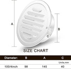 Zonon 24 Pcs Stainless Steel Soffit Vents 4 Inch Round Dryer Vent Cover - Image 2