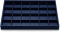 Oirlv Stackable Premium Leather Jewelry Trays 24 Grid Jewelry Organizer