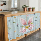 Easter Kitchen Tier Curtains 36 Inch Long 2 Panel Set, Rod Pocket Half Window - Image 7