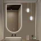 Wall Mirror Arched Bathroom Mirrors, 3-Color Lighted Bathroom Makeup Mounted - Image 6