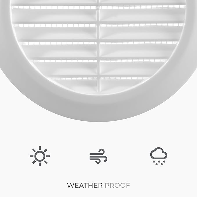 6" Inch White Round Air Vent Cover - Image 7