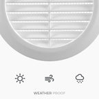 6" Inch White Round Air Vent Cover - Image 7