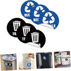 TEHAUX Self-Adhesive Garbage Sorting Stickers Waste Bin Decals - Image 6