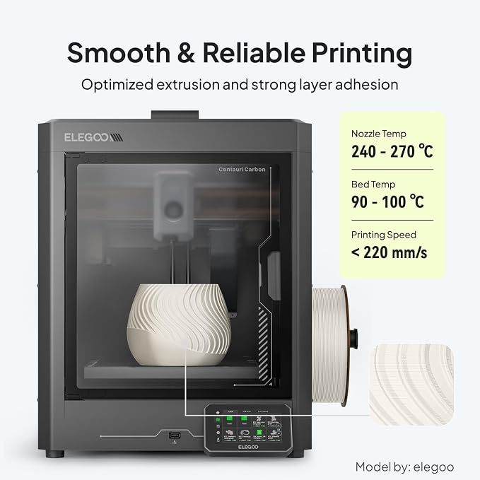ELEGOO ASA Filament 1.75mm Green 1KG, UV & Weather Resistant 3D Printer Filament - Image 5