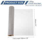 uxcell 400 Mesh 39" x 10" Woven Wire Mesh, 316 Stainless Steel Air Vent Filter - Image 2