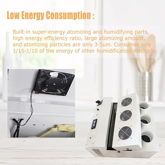 Ultrasonic Humidifier 24kg/h Portable Continuous Cool Mist Maker Humidifier - Image 2