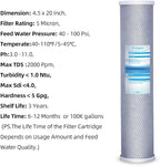 Geekpure Whole House PP Sediment and Carbon Block Replacement Filters -4.5 x 20 - Image 2